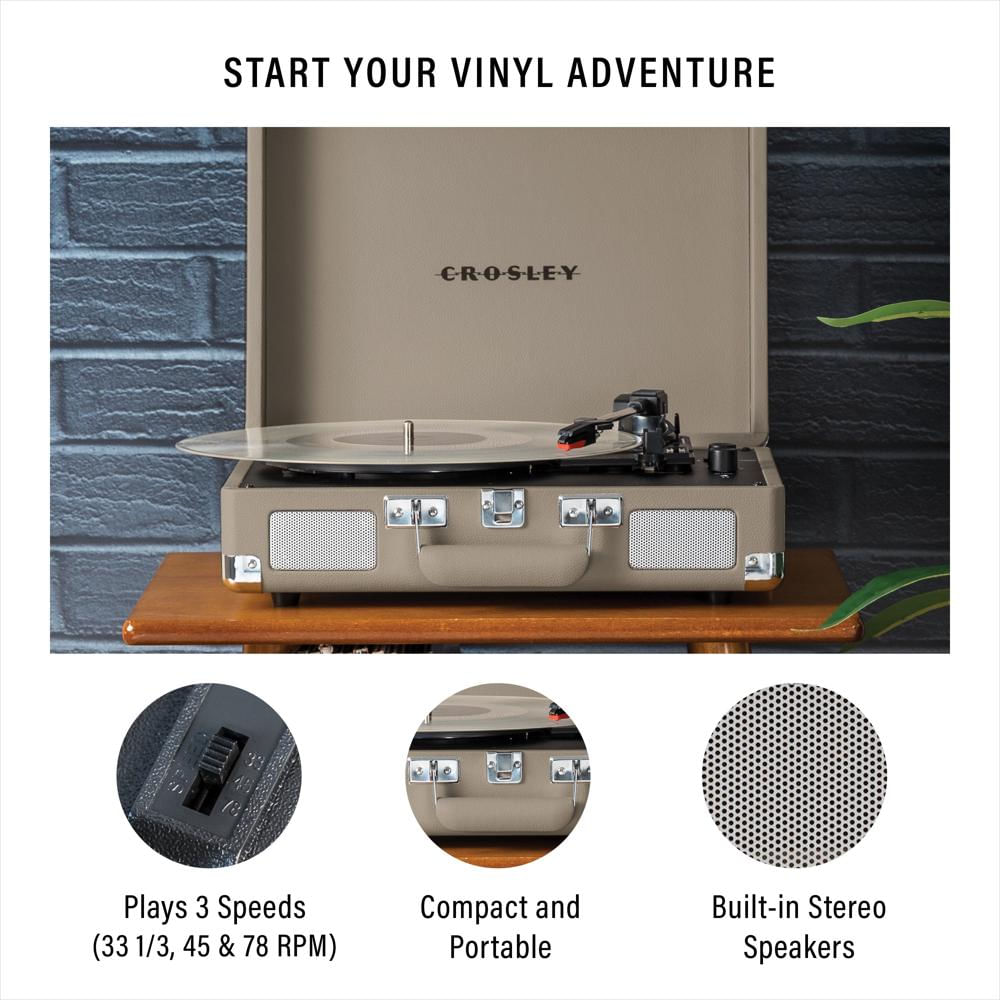 Tocadiscos Crosley Cruiser Plus Bluetooth Con Parlantes Integrados Taupe img #4