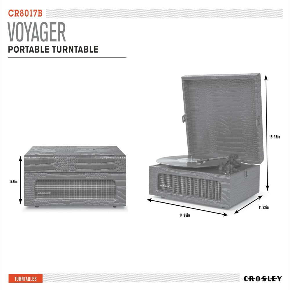Tocadiscos Crosley Voyager Bluetooth Con Parlantes Integrados img #3