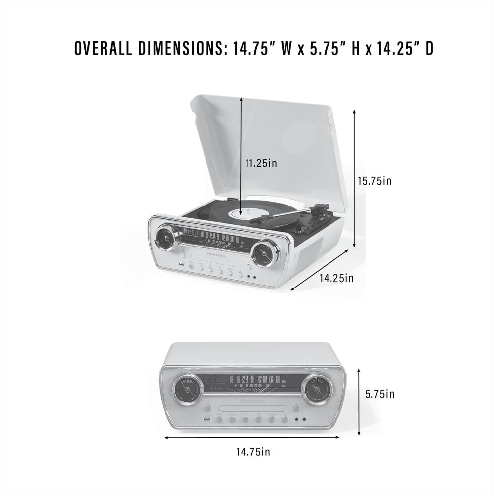 Tocadiscos Crosley Powel 7 En 1 Bluetooth Con Cd Y Radio img #5