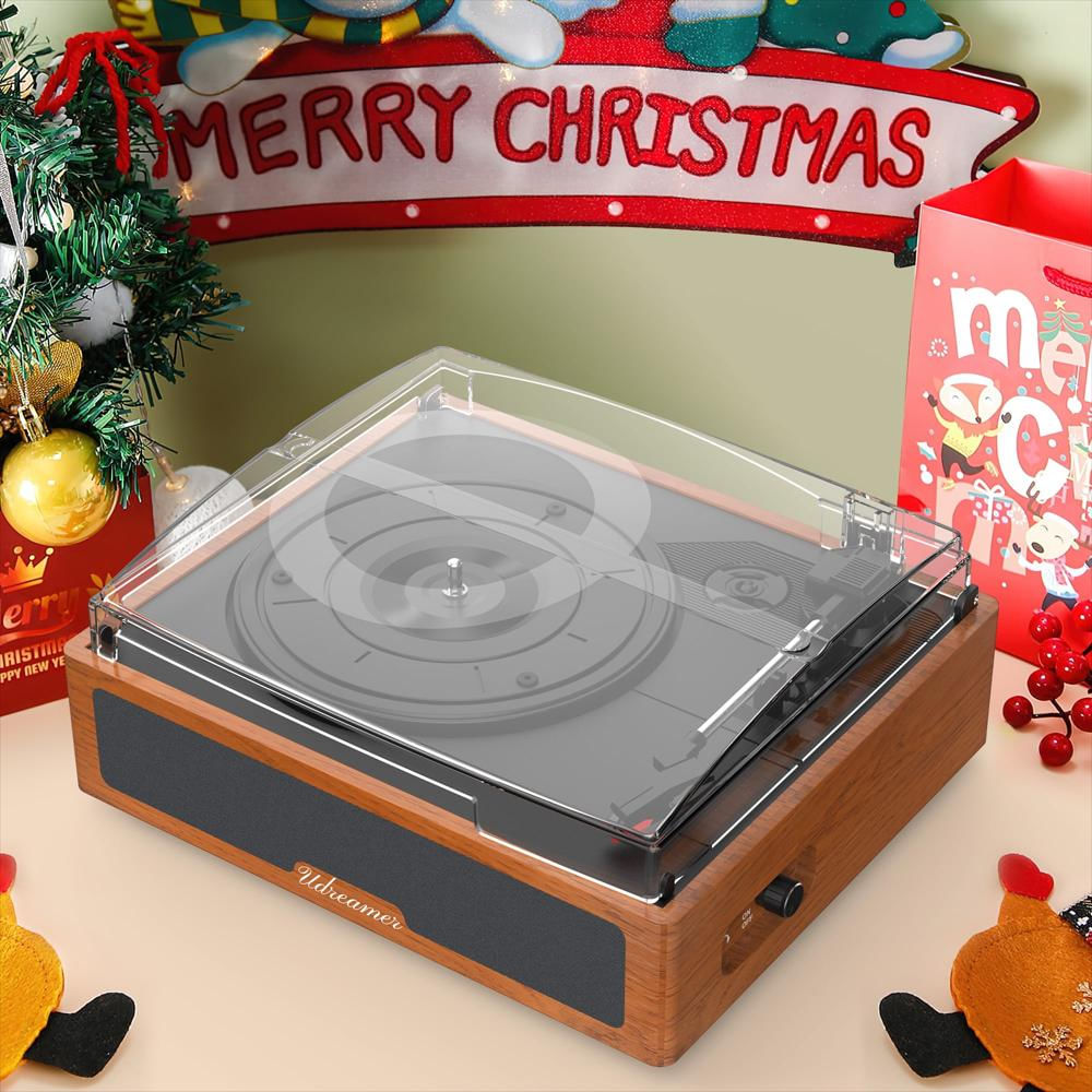 Tocadiscos Vintage Udreamer Bluetooth Con Parlantes Integrados Marrón img #5
