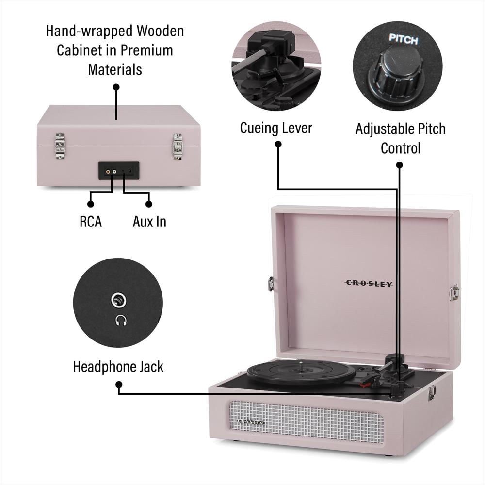 Tocadiscos Crosley Voyager Bluetooth Con Parlantes Integrados img #2