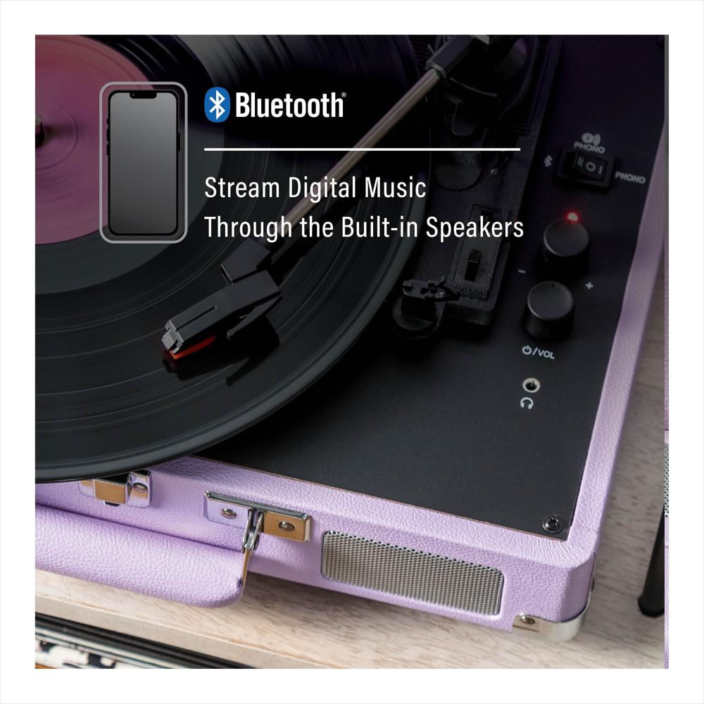 Tocadiscos Crosley Cruiser Plus Bluetooth Con Parlantes Integrados Lavanda img #2