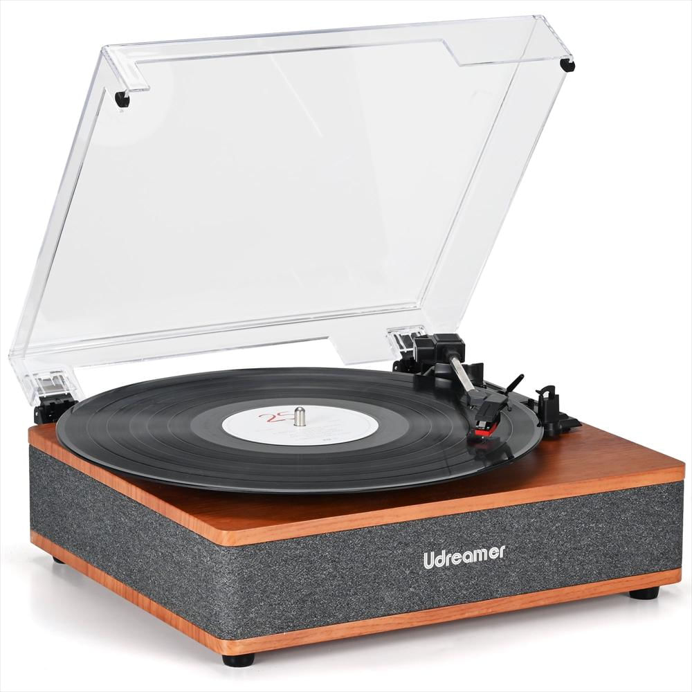 Tocadiscos Vintage Udreamer Bluetooth 3 Velocidades Con Parlantes Integrados img #1