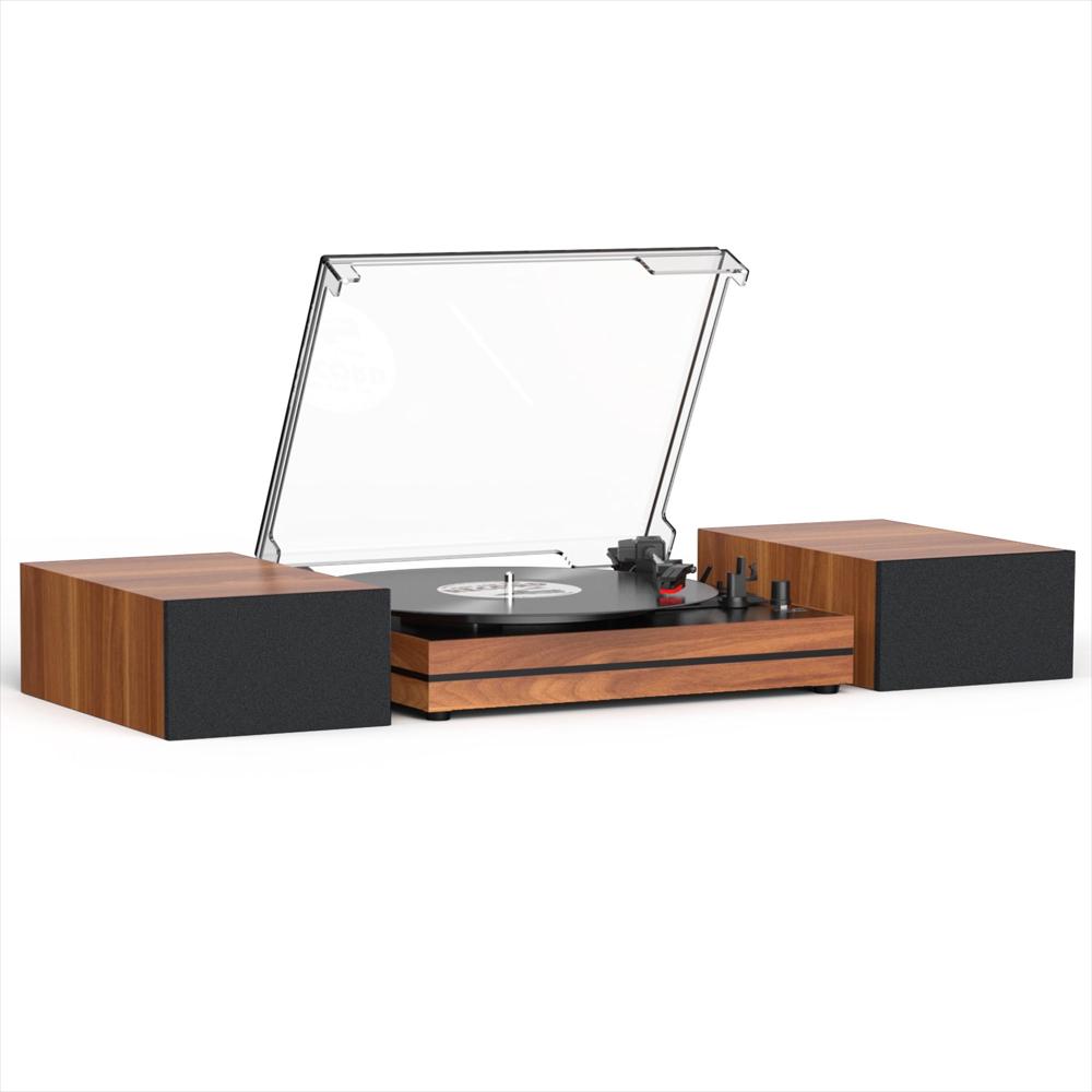 Tocadiscos Retroaudio 3 Velocidades Bluetooth Con Parlantes Externos img #1