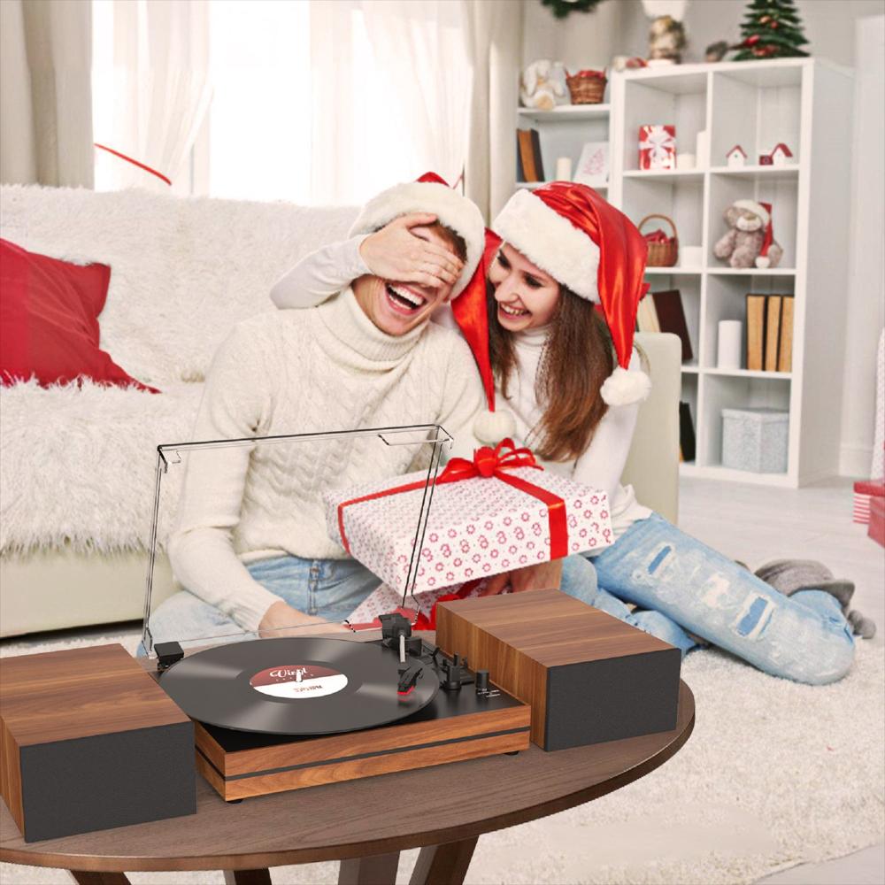 Tocadiscos Retroaudio 3 Velocidades Bluetooth Con Parlantes Externos img #5
