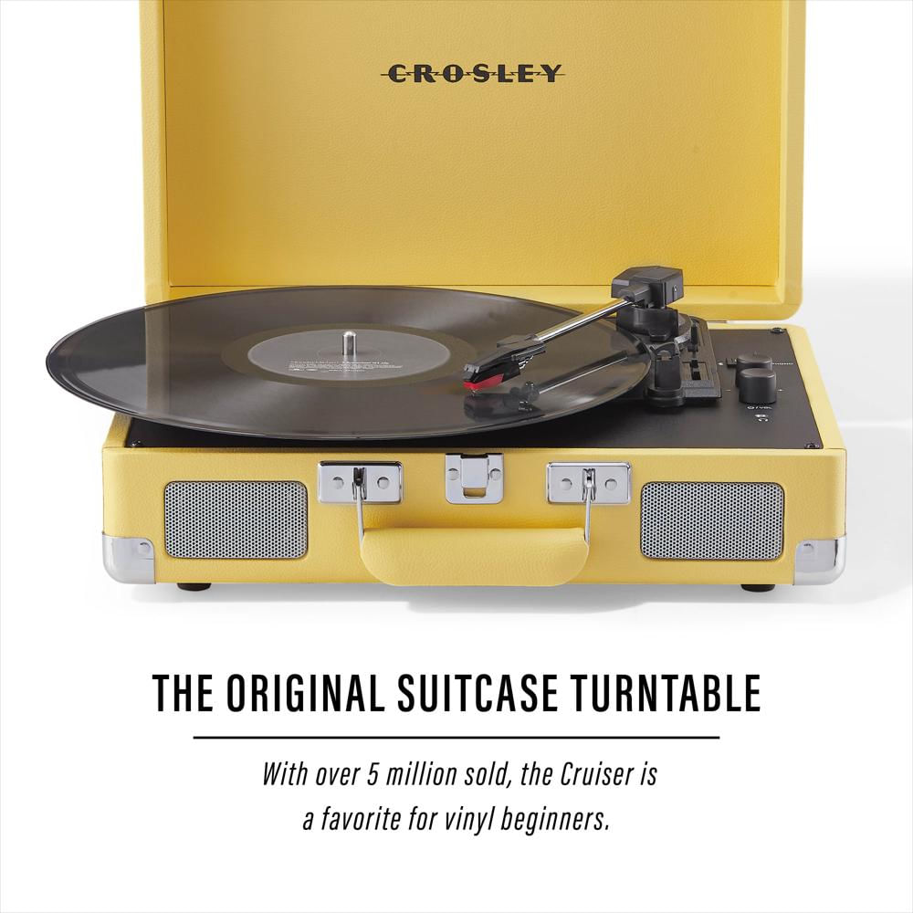 Tocadiscos Crosley Cruiser Plus Bluetooth Con Parlantes Integrados Amarillo img #5