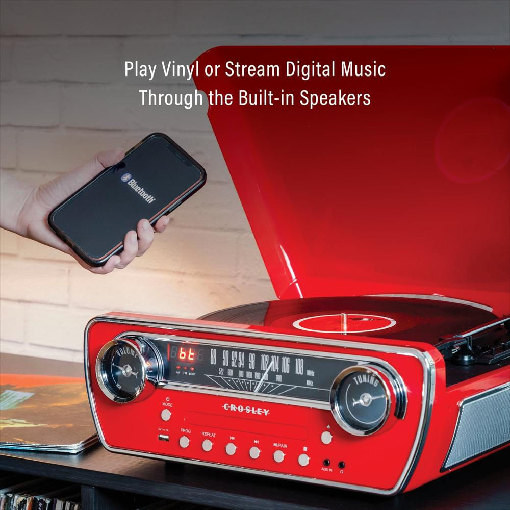 Centro Musical Tocadiscos Crosley Powel 7 En 1 Bluetooth Cd Radio Am/Fm img #2