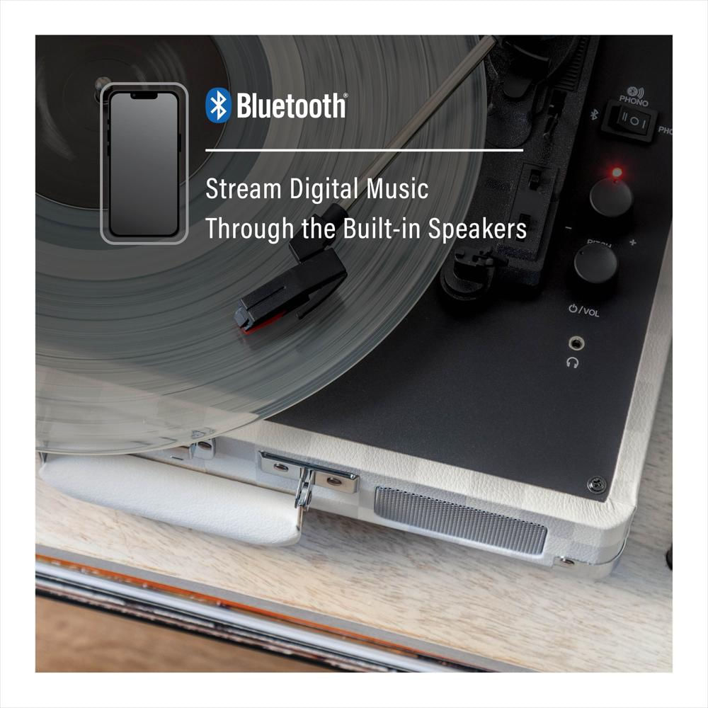Tocadiscos Crosley Cruiser Plus Bluetooth Con Parlantes Integrados Blanco img #5