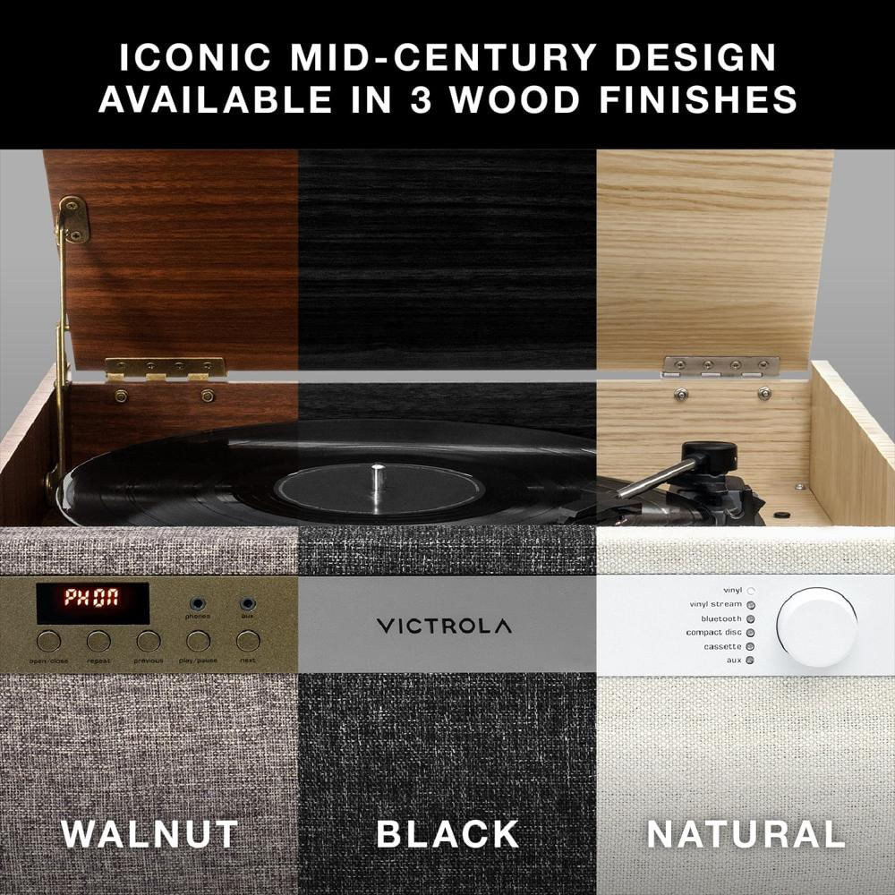 Centro Musical Tocadiscos Victrola Century 6 En 1 Bluetooth Cd Cassette Usb img #3