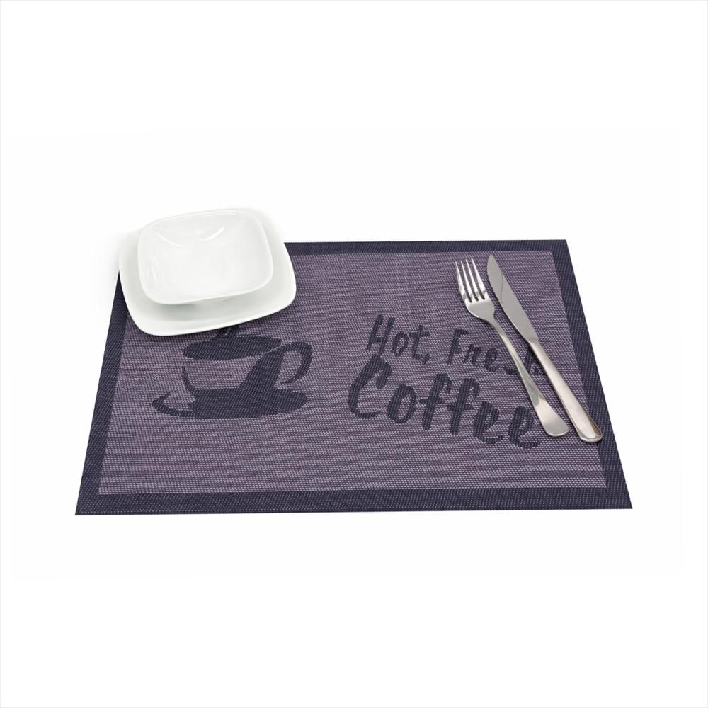 Individual Vinilo X6 Diseño Taza Café Ref: Negro/Morado img #1