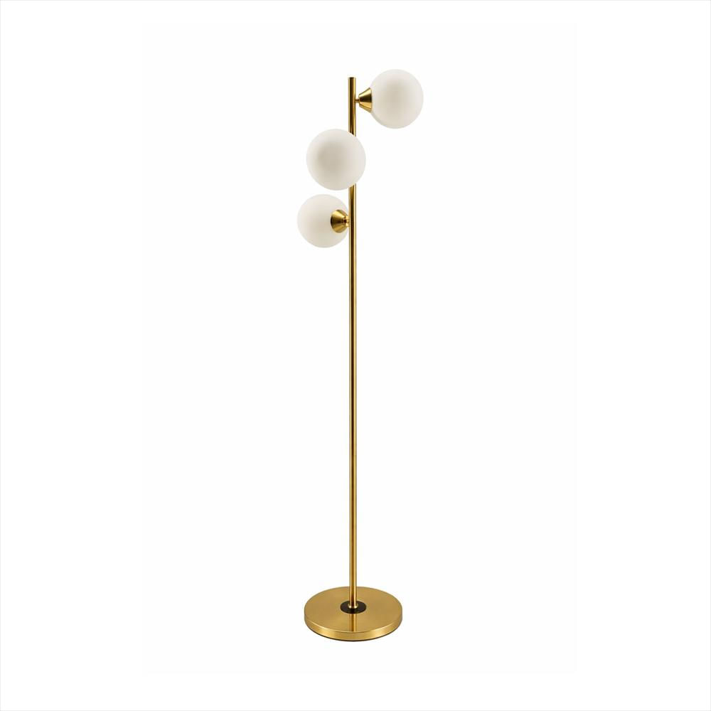 Lámpara De Pie Lineal 6 Esferas Dixton Lp004/2211 Blanco/Oro img #1