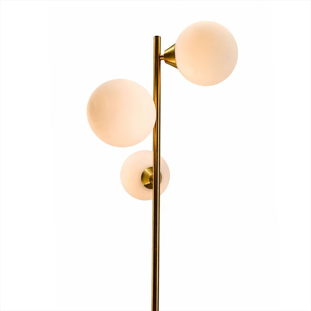 Lámpara De Pie Lineal 6 Esferas Dixton Lp004/2211 Blanco/Oro img #3