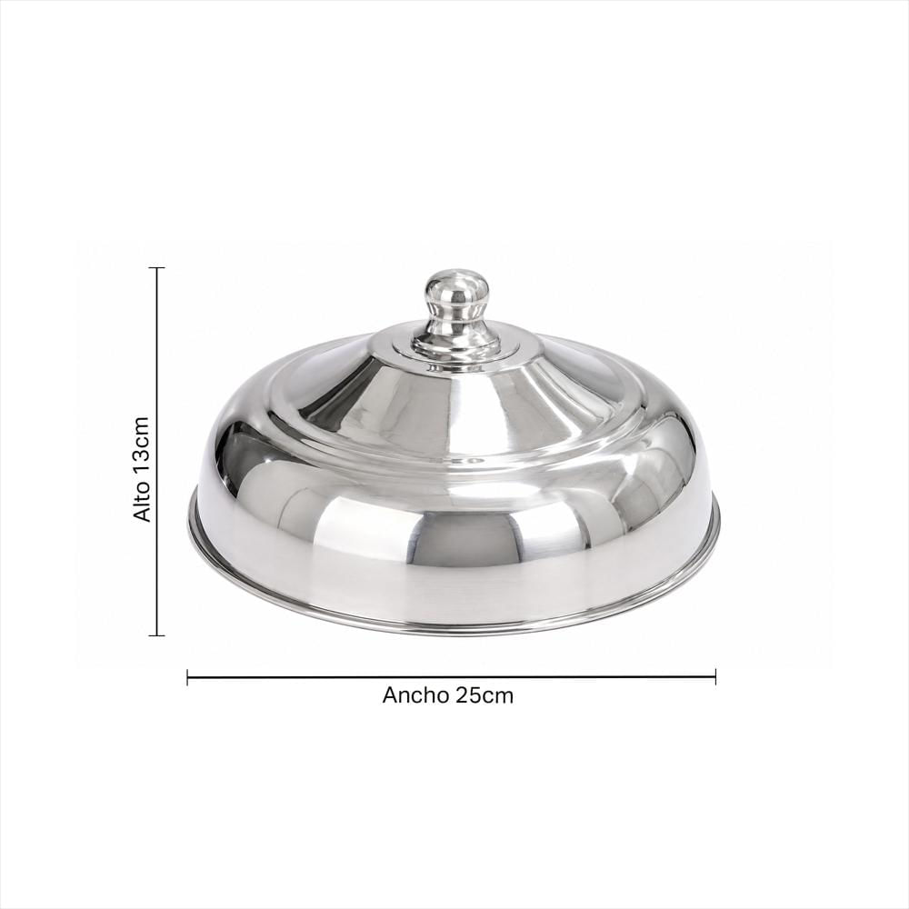 Tapa Para Platos De 25Cm En Acero Inoxidable Plateado img #4