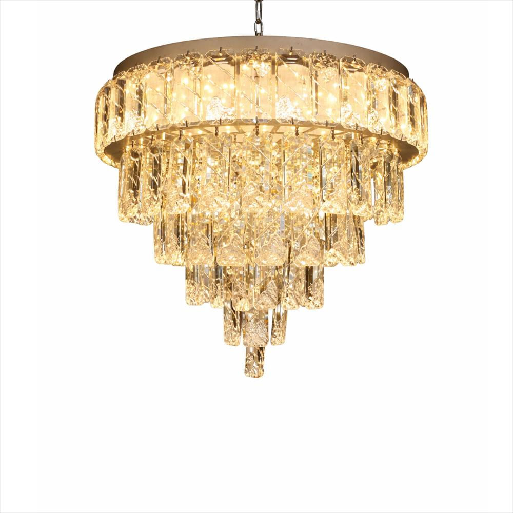 Lámpara Plafón En Cristal 6 Niveles Dixton Lt08409 Pl Plata img #3