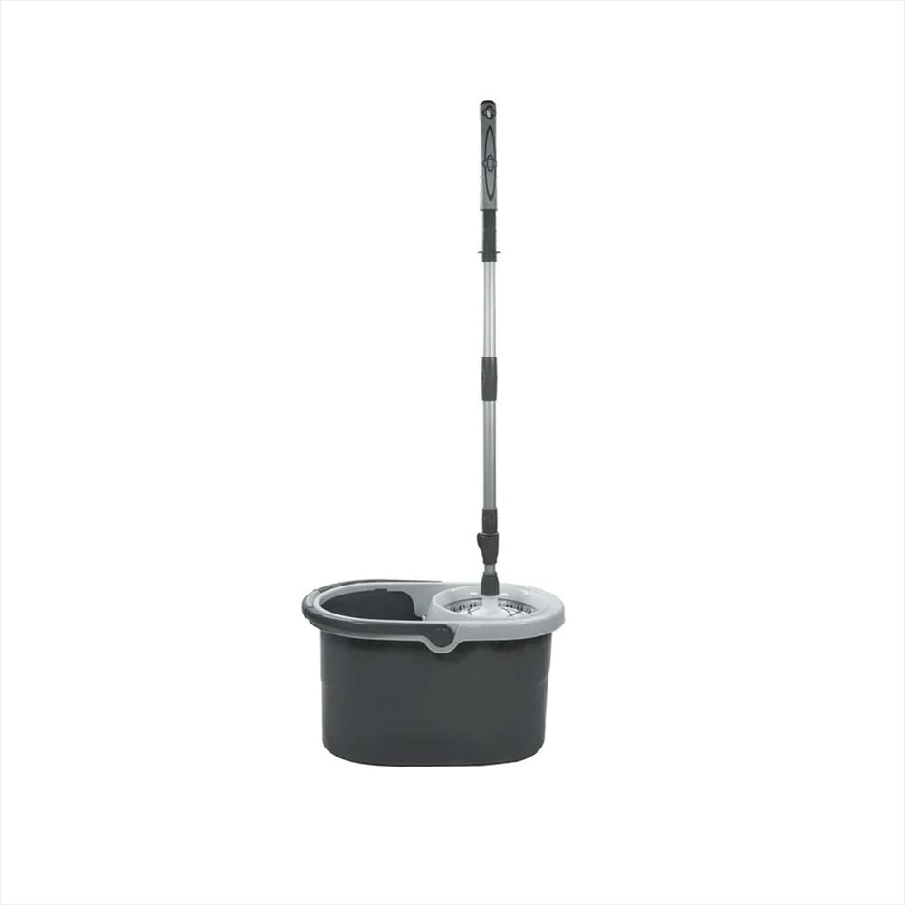 Balde Centrifugador 10 Lt Con Mopa Microfibra 4 1053873 Gris img #1