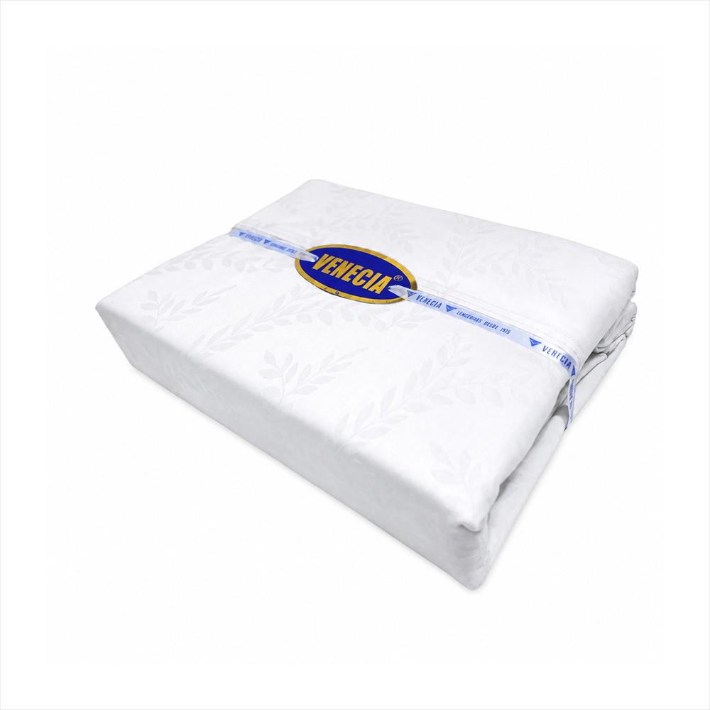 Sabanas King 100% Algodón 420 Hilos Sw4053g Venecia Blanco img #1