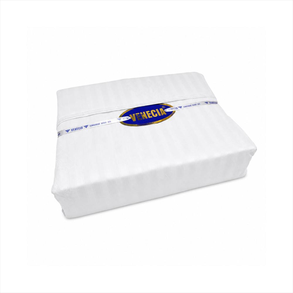 Sabanas Queen 100% Algodón 420 Hilos 100703 Venecia Blanco img #3