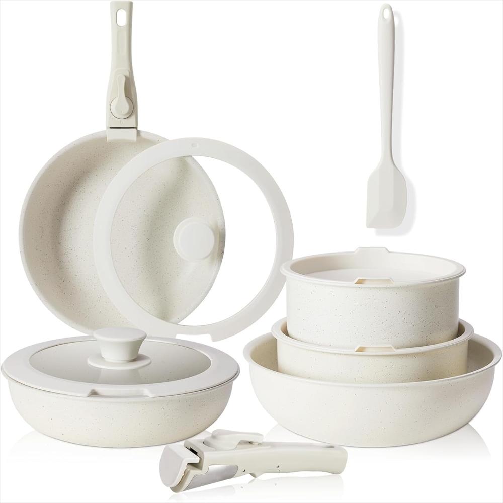 Batería De Cocina Antiadherente Simenmax De 12 Piezas Apilable img #1