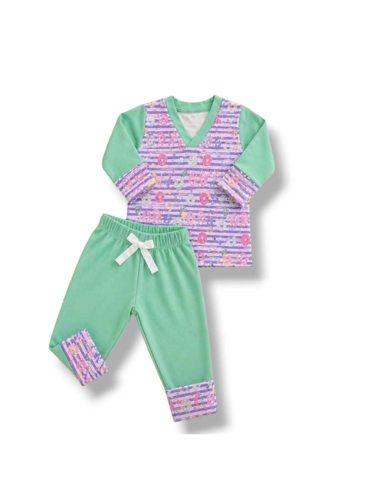 Pijama Niña Lineas Moradas img #1