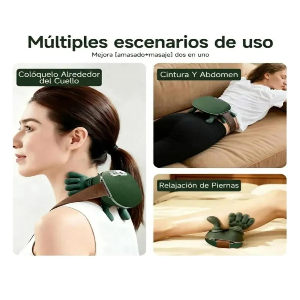 Masajeador Hombros Cuello Calor Terapia Ajustable Tipo Mano img #4