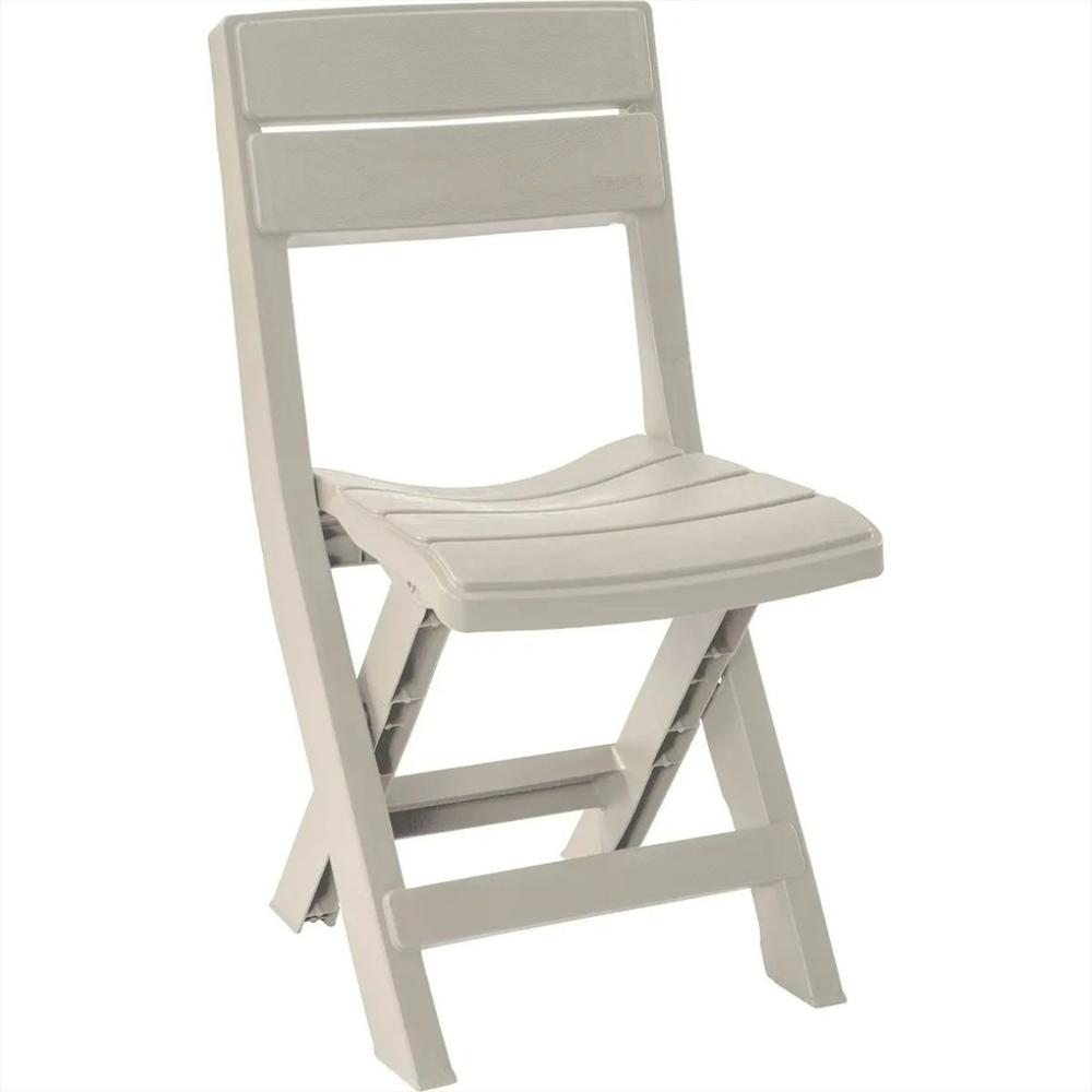 Silla En Plastico Plegable Resistente Para Exteriores Color Taupe img #1