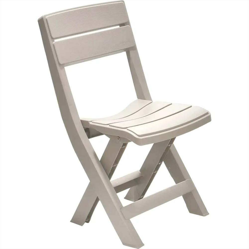 Silla En Plastico Plegable Resistente Para Exteriores Color Taupe img #2