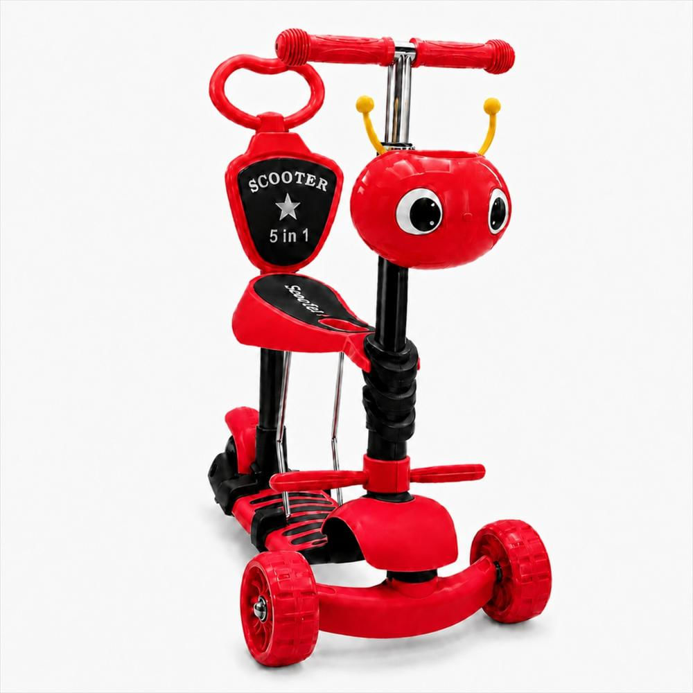 Scooter Monopatín 5 En 1 Color Rojo img #1