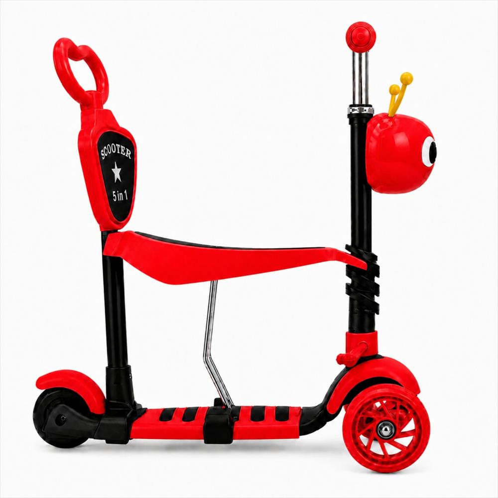 Scooter Monopatín 5 En 1 Color Rojo img #2