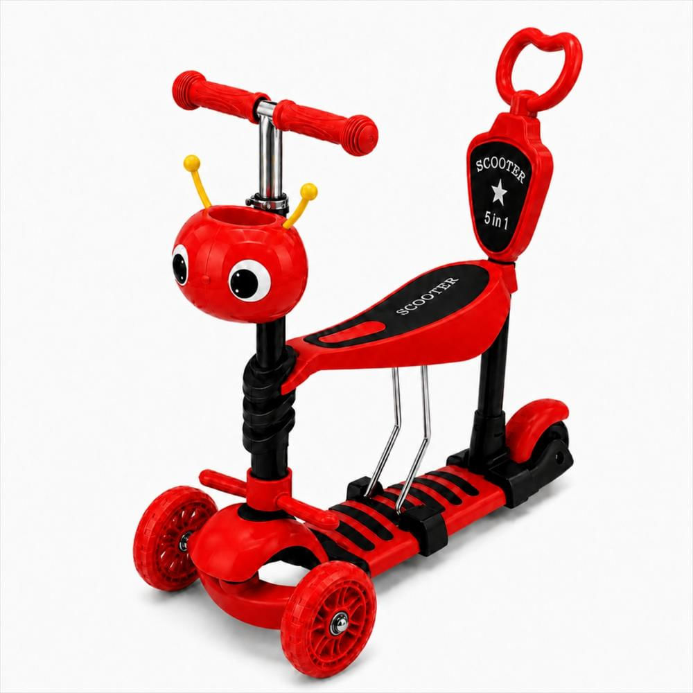 Scooter Monopatín 5 En 1 Color Rojo img #4