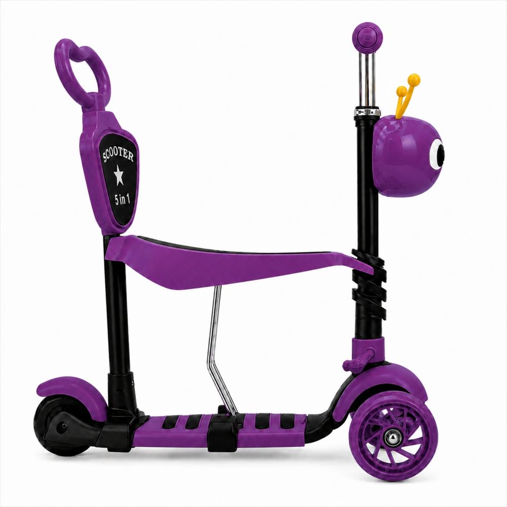 Scooter Monopatín 5 En 1 Color Violeta Oscuro img #2