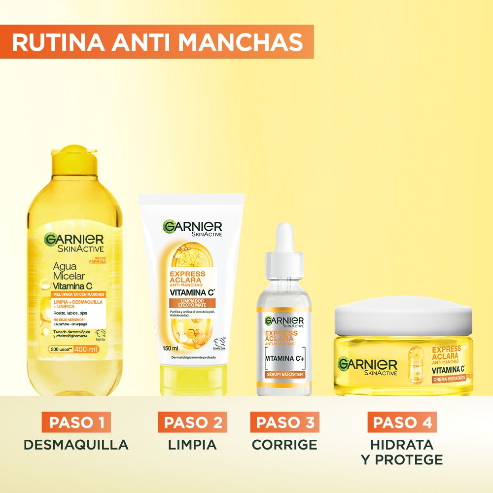 Crema facial GARNIER SKIN ACTIVE vitamina C express aclara (50  ml) img #10