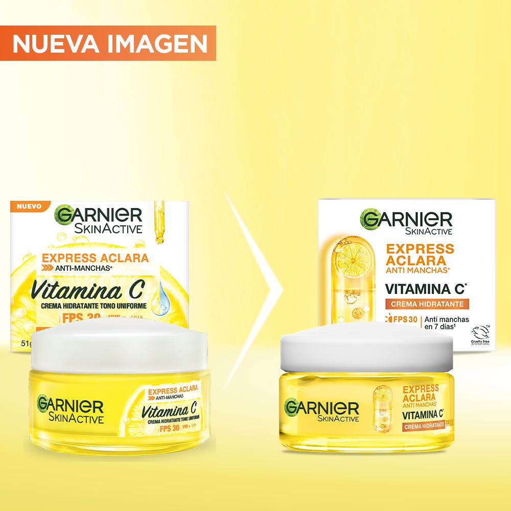 Crema facial GARNIER SKIN ACTIVE vitamina C express aclara (50  ml) img #11