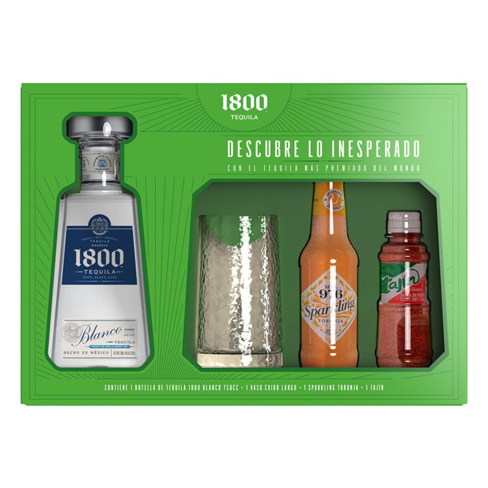 Tequila 1800 Blanco Vaso Cairo Largo  (4  UNIDAD) img #1