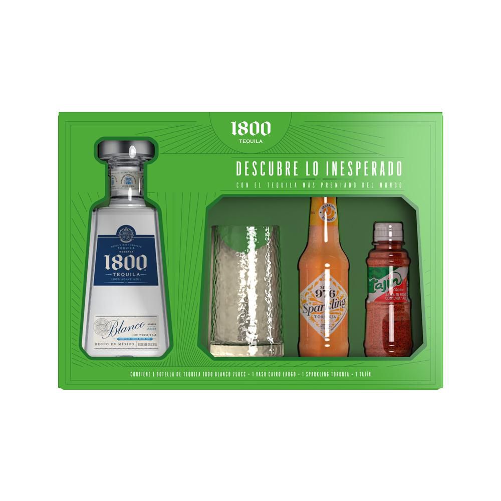 Tequila 1800 Blanco Vaso Cairo Largo  (4  UNIDAD) img #2