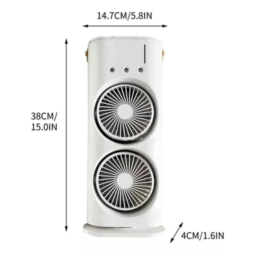 Ventilador Portátil Recargable Doble Turbo img #2