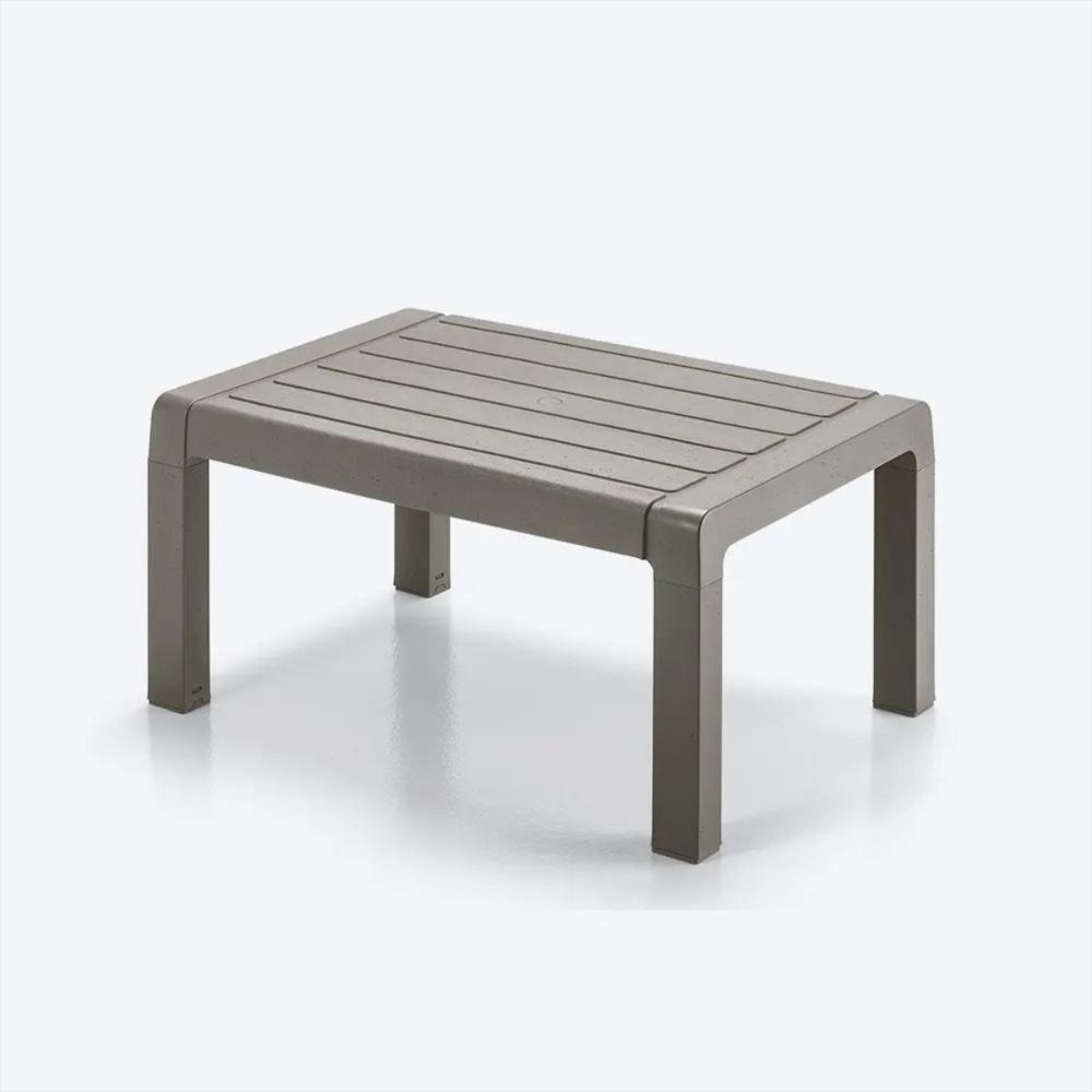 Juego De Sala En Plastico Para Exteriores De Sofá Doble Puesto Mas Mesa Rectangular Color Gris Oscuro img #3