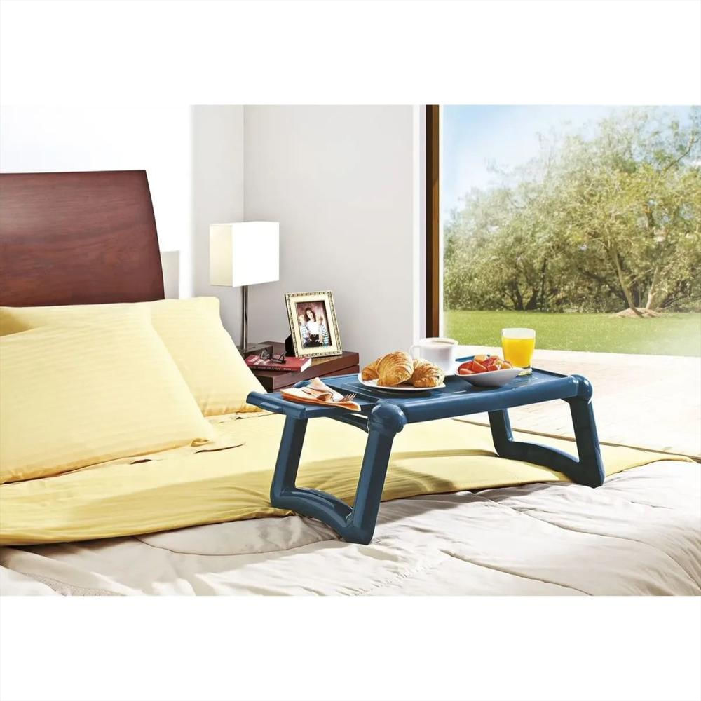 Mesa Rectangular Personal Portátil En Plastico Color Azul Oscuro img #4