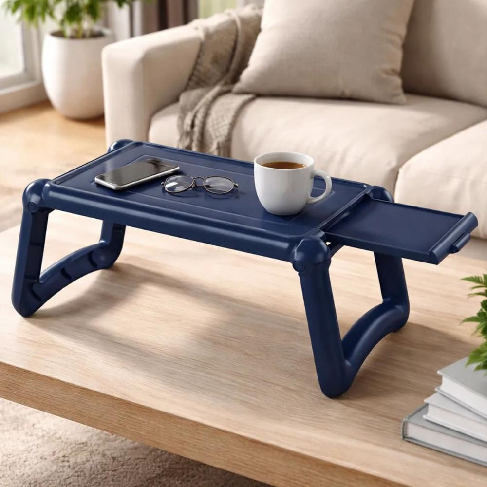 Mesa Rectangular Personal Portátil En Plastico Color Azul Oscuro img #5