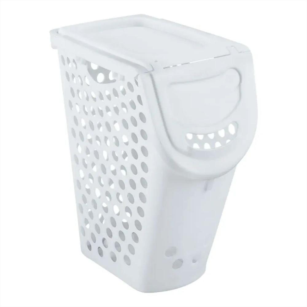 Cesta Apilable Con Maijas En Plástico 51 L 48 X 57 Cm Multiuso Color Blanco img #2