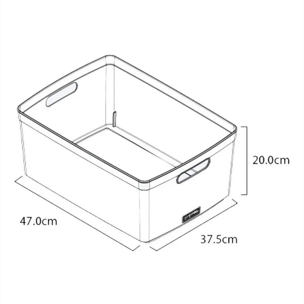 Canasta Rectangular En Plastico Multiusos Con Manijas Laterales 30 Litros Color Gris img #5