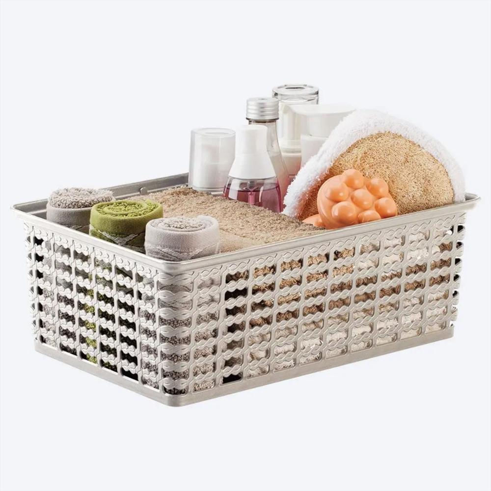 Canasta Rectangular En Plastico Multiusos 9 Litros Color Taupe img #2