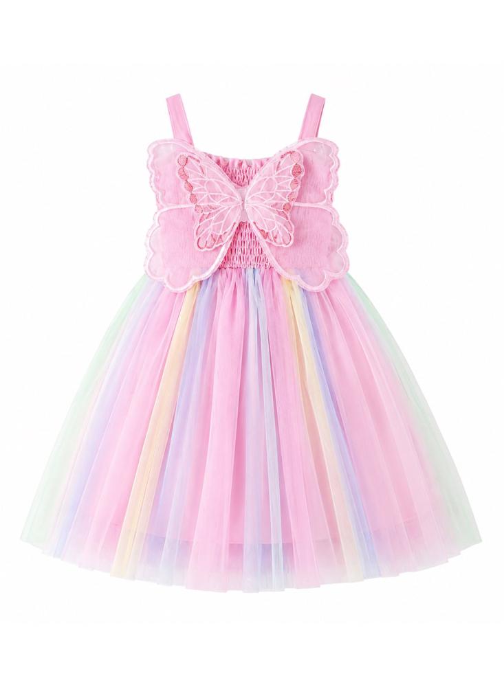 Vestido Niña Arcoiris Mariposa img #1