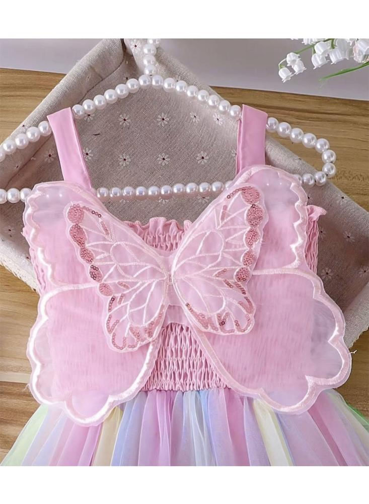 Vestido Niña Arcoiris Mariposa img #3