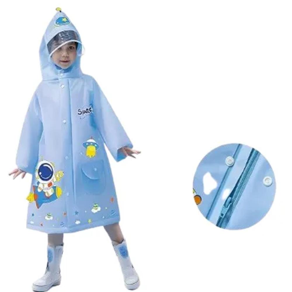 Capa Para Niños Impermeable Para La Lluvia Azul img #2