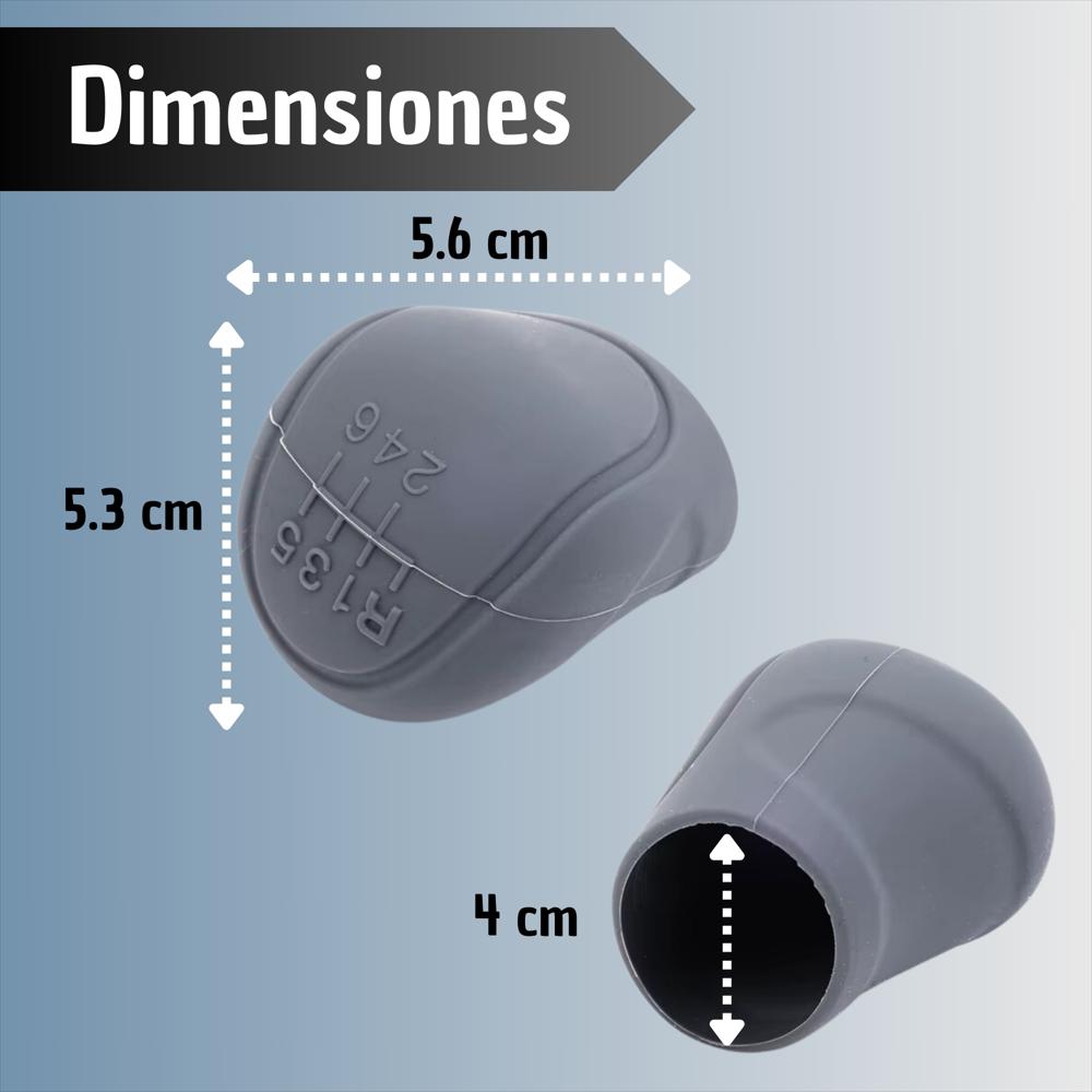 Forro Protector Del Pomo Perilla Palanca Cambios Carro Gris img #4