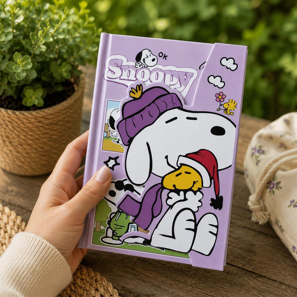 Agenda Snoopy En Color Lila Abrazo img #5