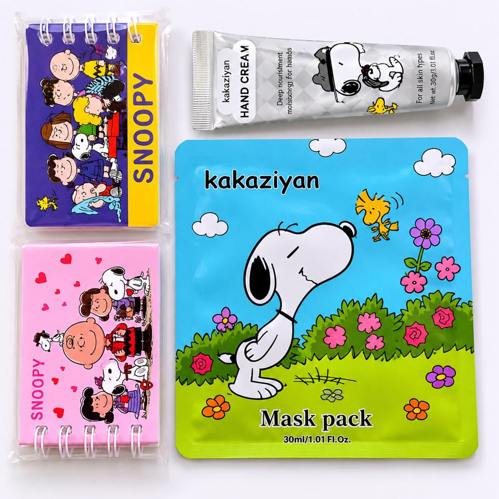 Set De Productos Snoopy Azul Libretas, Mascarilla Y Crema img #1