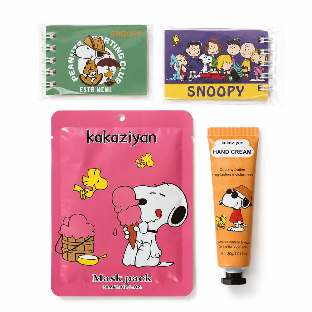 Set Mini Snoopy Cute Rosa 2 Mini Libretas 1Mascarilla 1Crema img #1