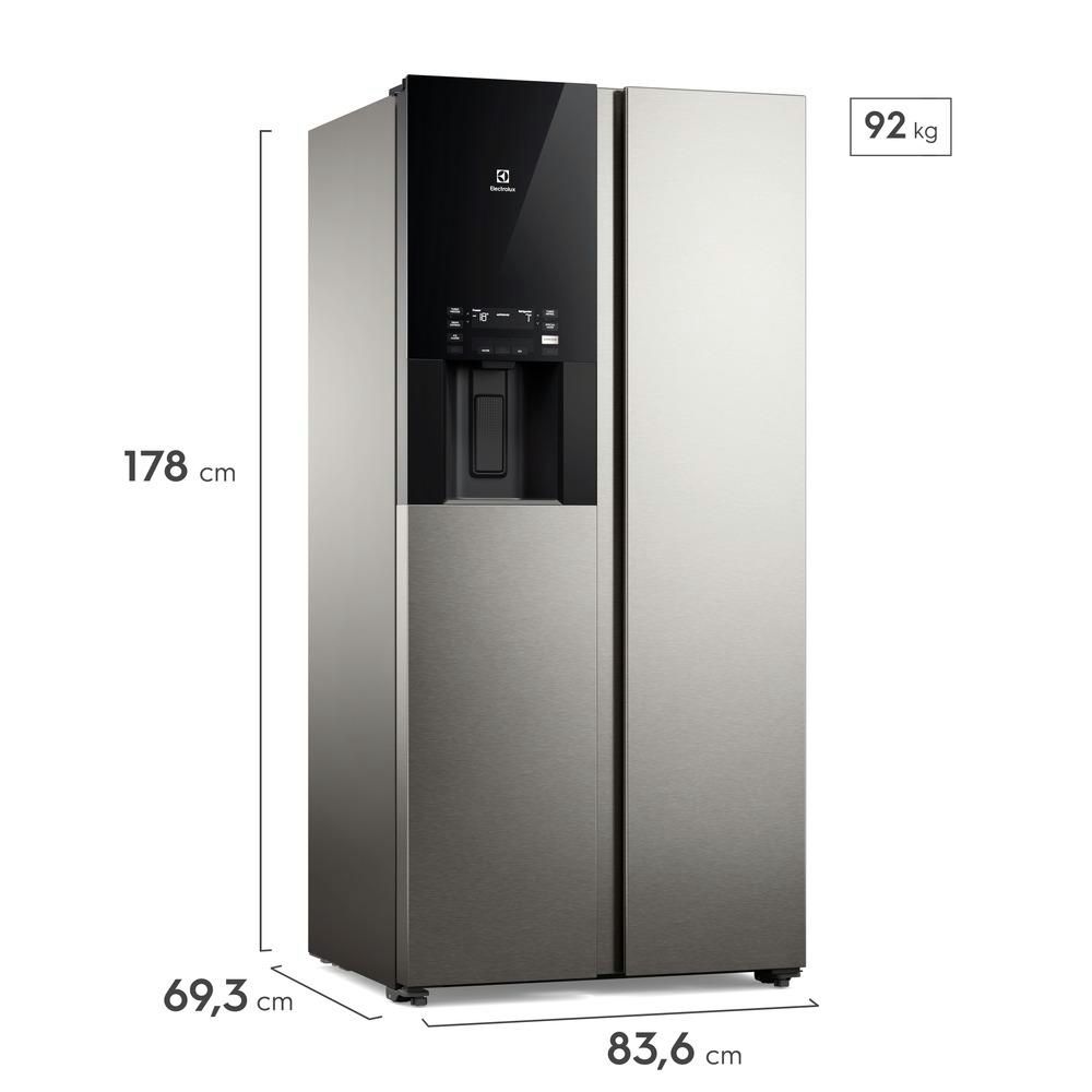 Nevecon ELECTROLUX Side By Side 481 Litros ERS48F3C4DS ERS48F3C4DS Gris img #2