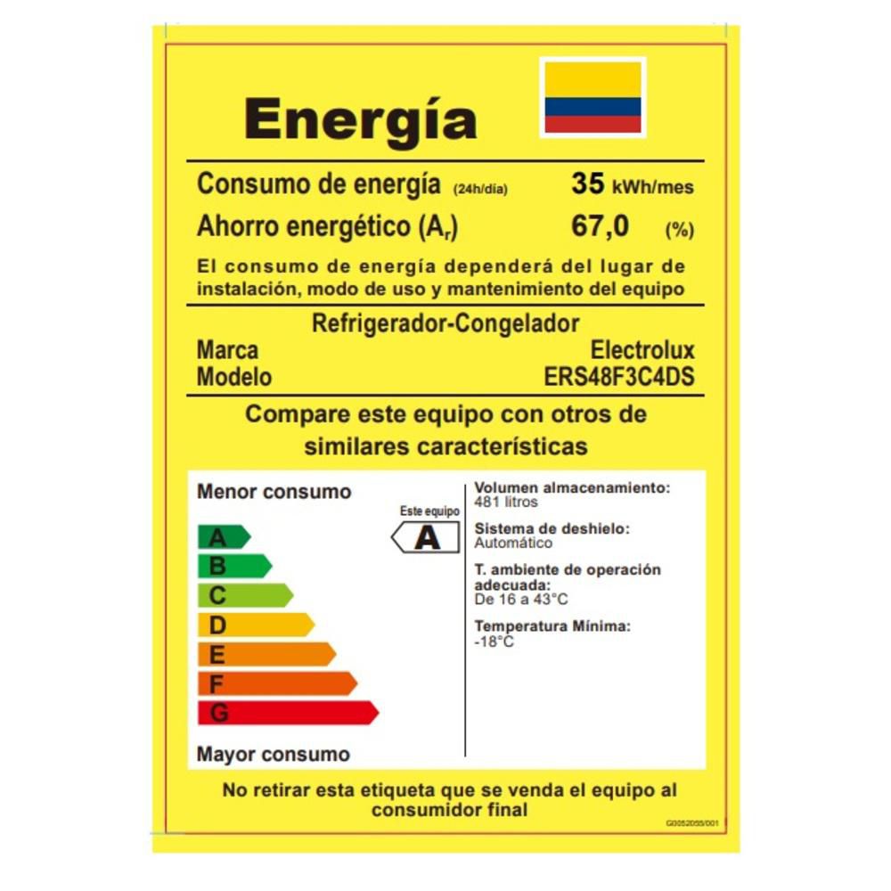 Nevecon ELECTROLUX Side By Side 481 Litros ERS48F3C4DS ERS48F3C4DS Gris img #8